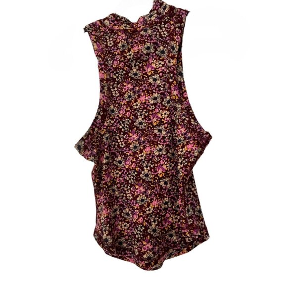 Free People Faded Garden Multicolor Tank Top, Size Large, Bodycon Boho Fitted - Picture 2 of 4